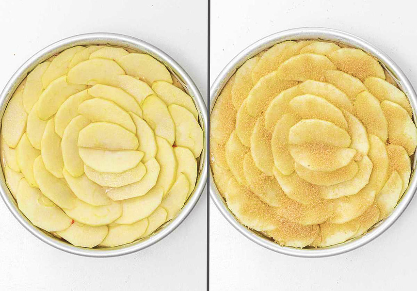 Яблочная шарлотка из цельнозерновой муки