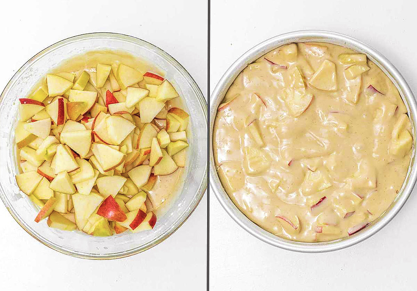 Веганская шарлотка с яблоками